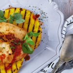 Receta de piña grillada con filete de pescado