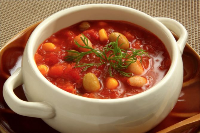 Edamames y albahaca