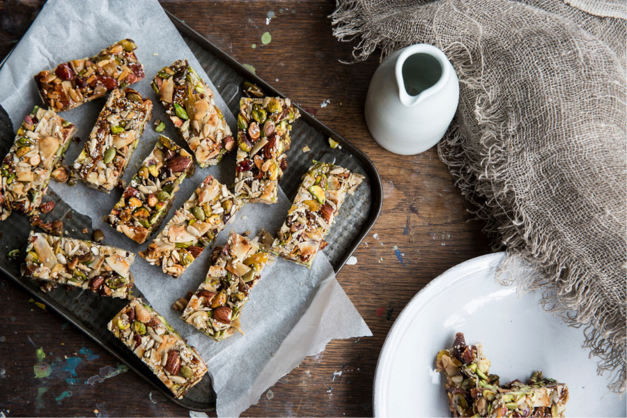Receta de barras saludables (semillas y nueces)