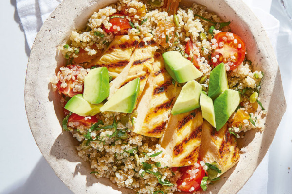 Recetas con pollo, recetas de pollo: Bowl de quinoa con pollo