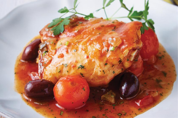 Recetas con pollo, recetas de pollo: Muslos de pollo guisados a la italiana