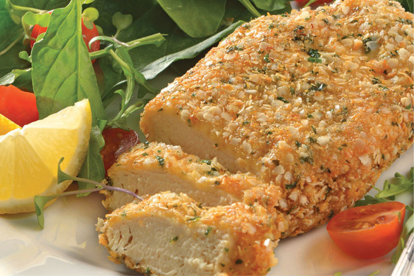 Recetas con pollo, recetas de pollo: Pechugas de pollo empanizado con quinoa