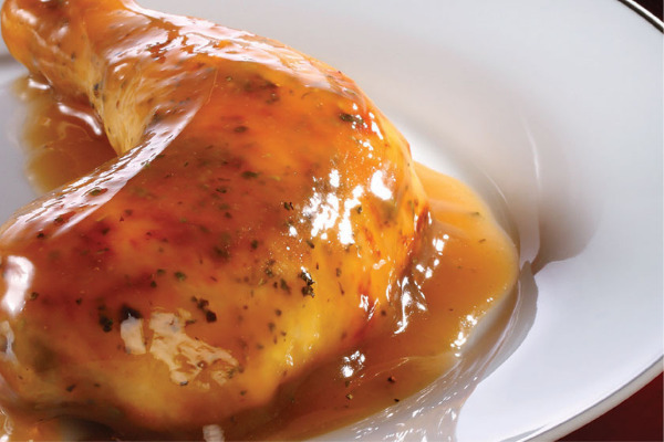 Recetas con pollo, recetas de pollo: Pollo agridulce con crema de hongos