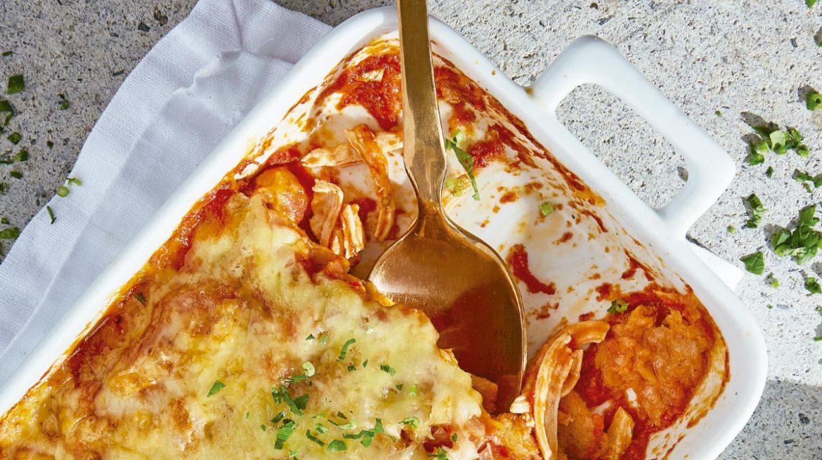 Enchiladas rojas horneadas