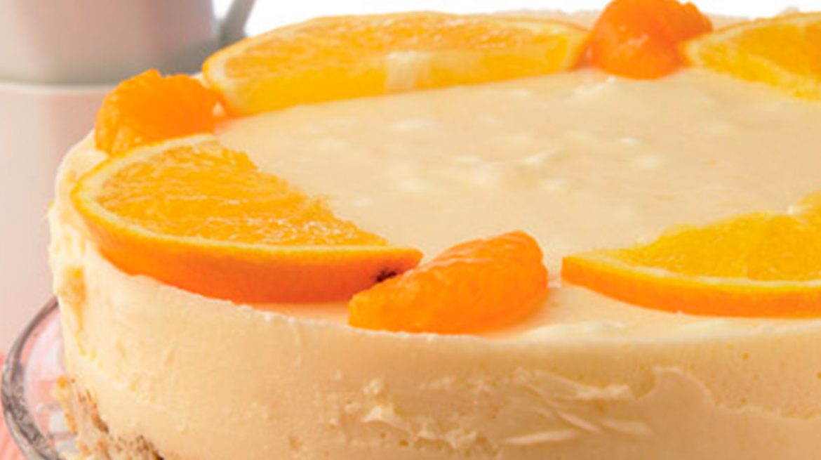 Tarta de naranja y mandarina helada