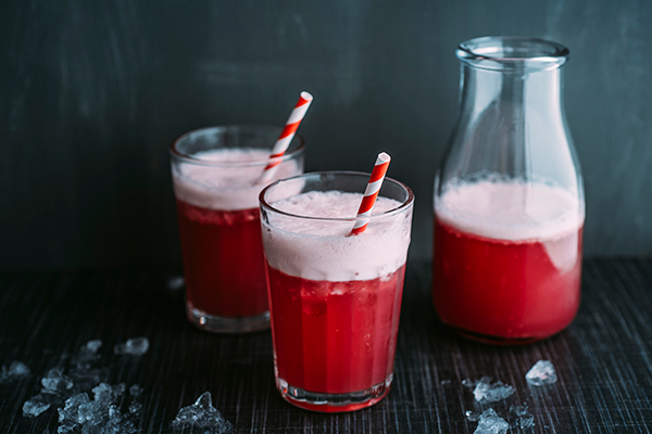 Jugo de mandarina y frutos rojos