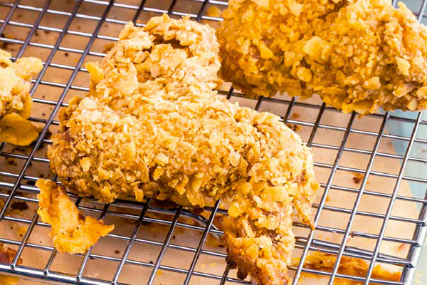 Recetas de pollo, recetas con pollo: alitas de pollo con cubiertas de papa crujiente