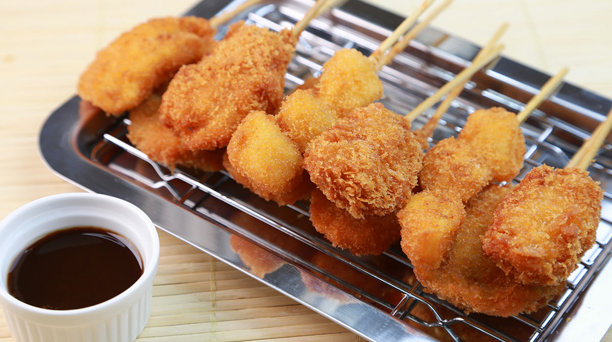 Kushiage de queso aprende esta receta fácil y deliciosa