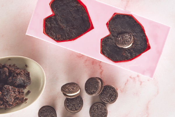 Corazones de chocolate