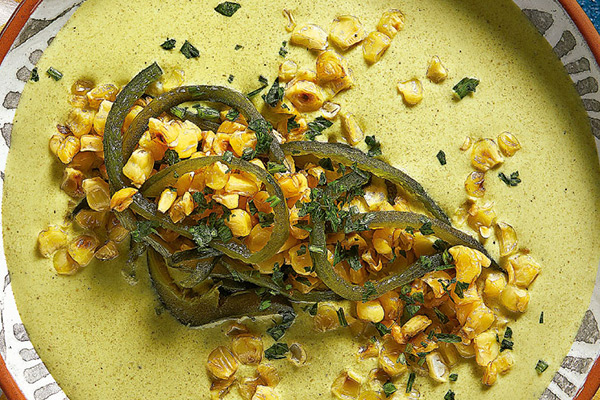 Crema de chile poblano