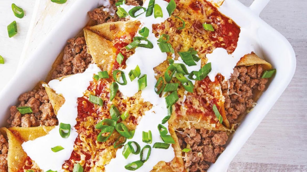 Enchiladas de carne molida