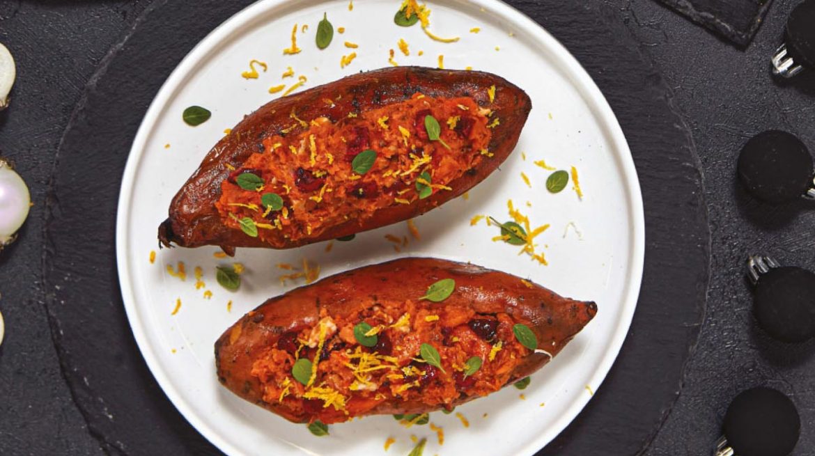 Camote relleno navideño