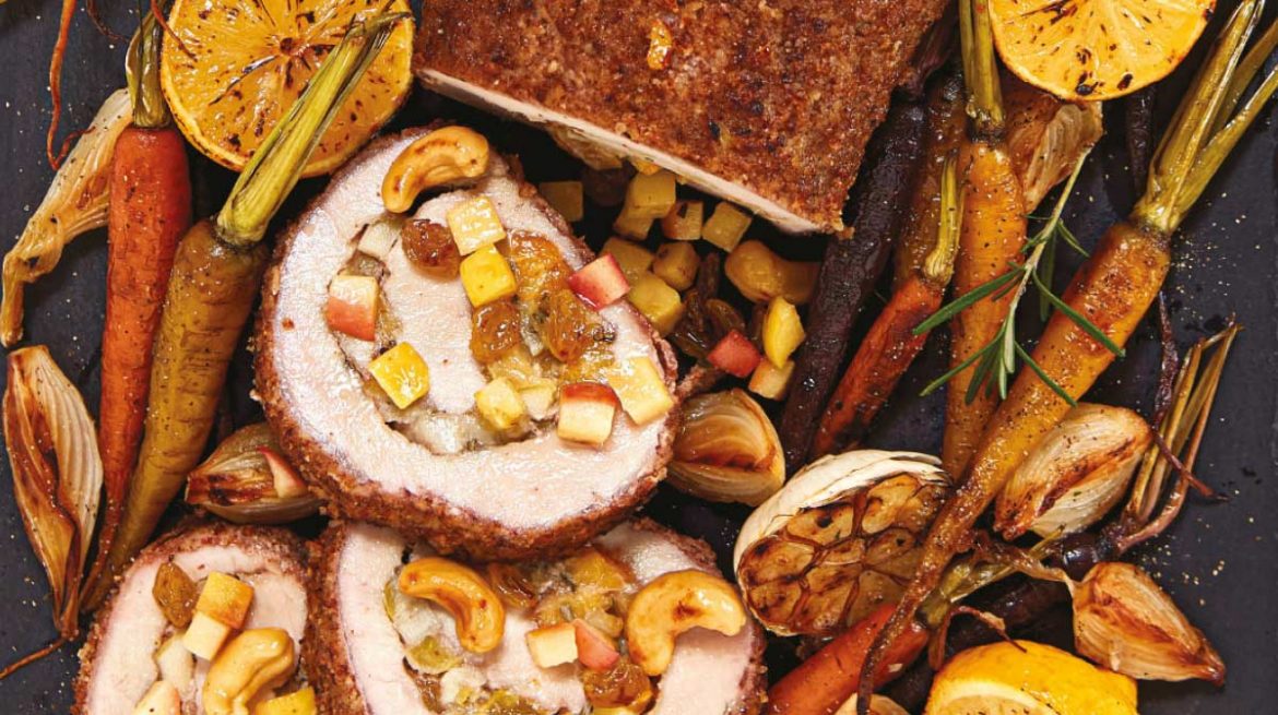 Lomo de cerdo relleno con frutas