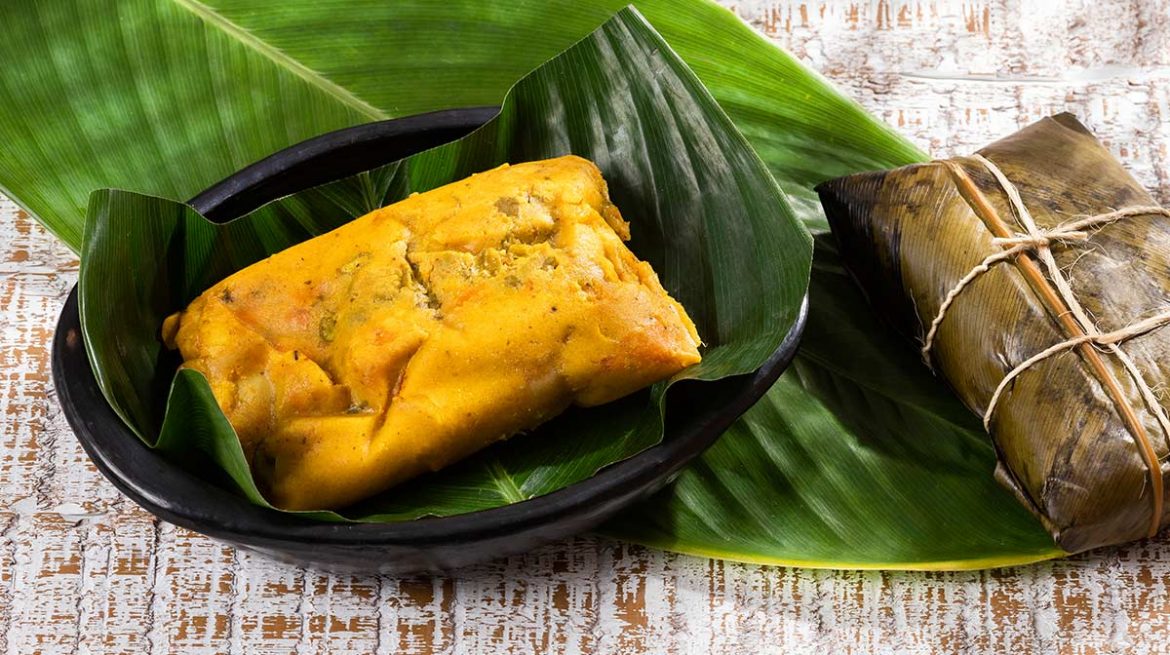 Tamales de hojas de plátano